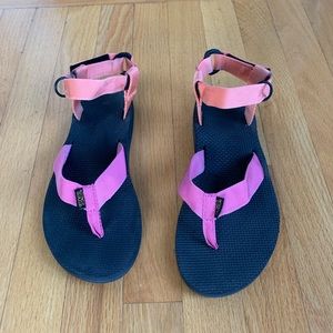 Teva Original Pink and Coral Sandals